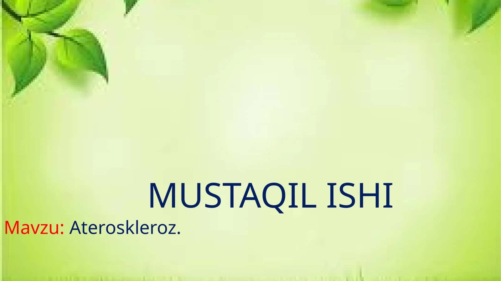 Ateroskleroz. 1
