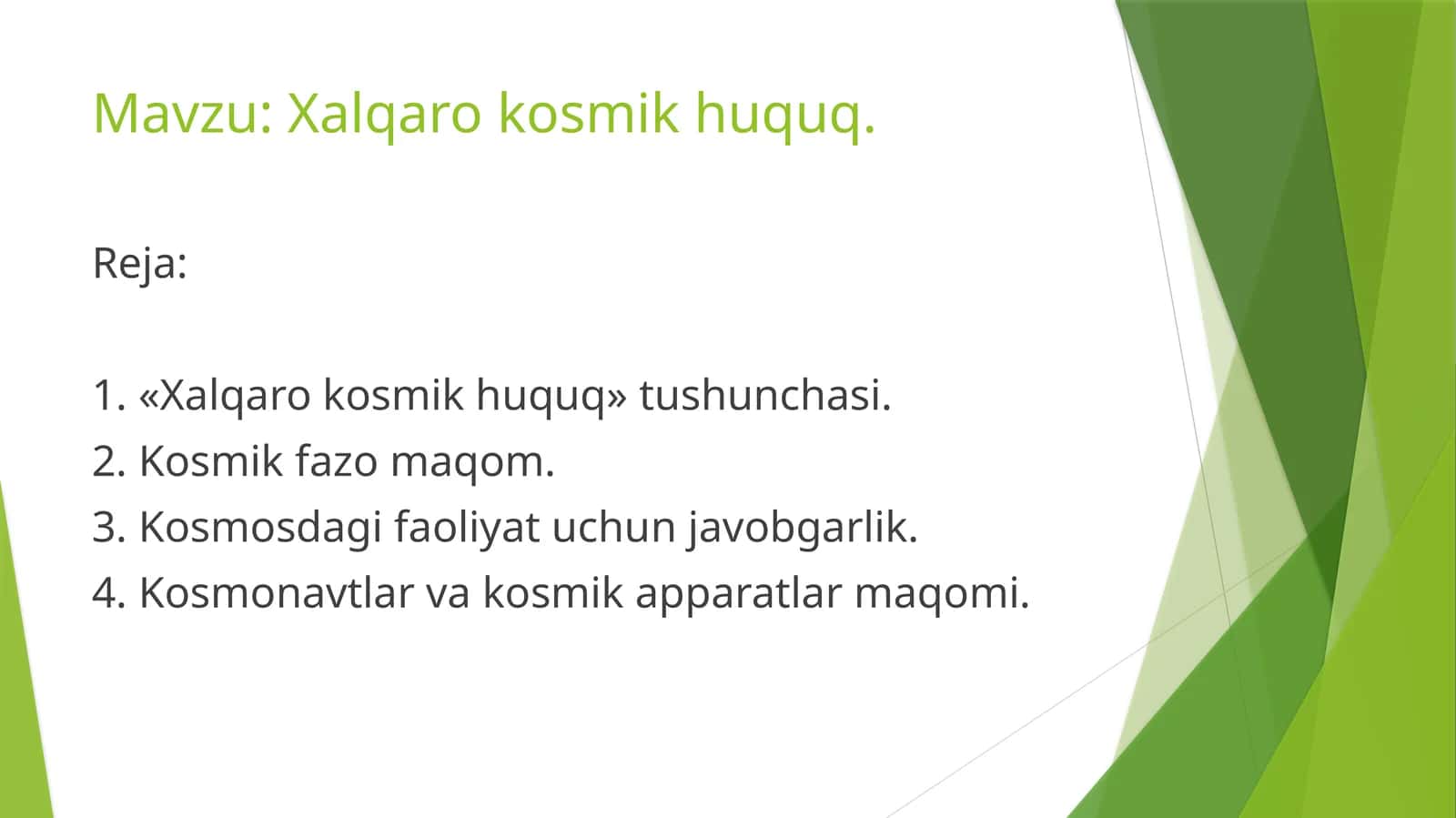 Xalqaro kosmik huquq 1