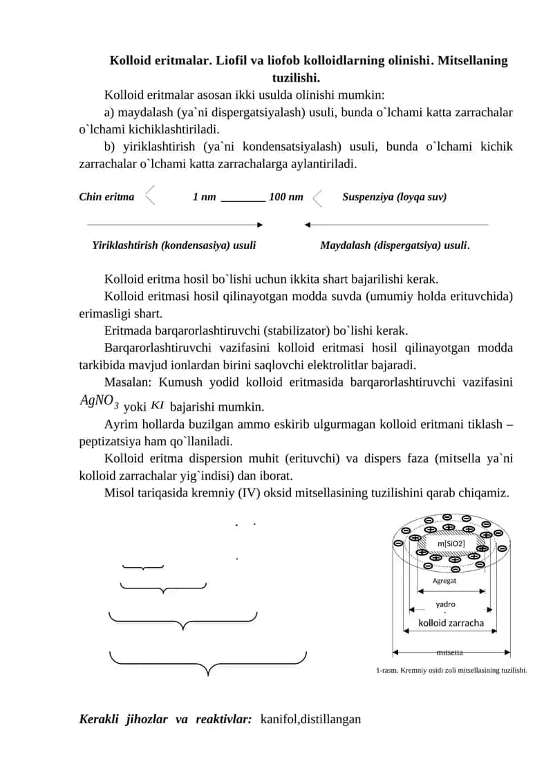 Kolloid Eritmalar 1
