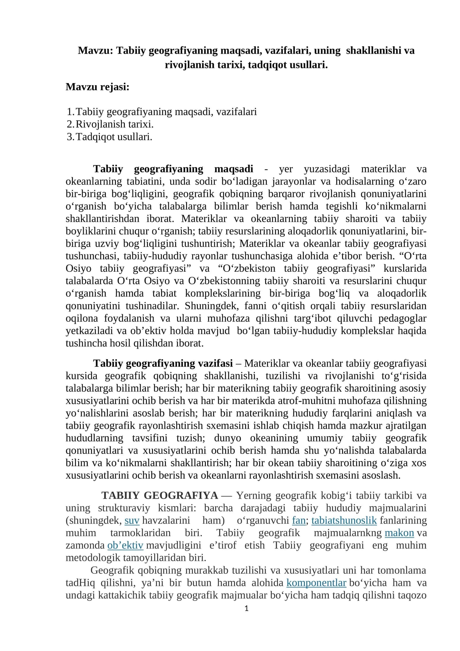 Tabiiy geografiya 1