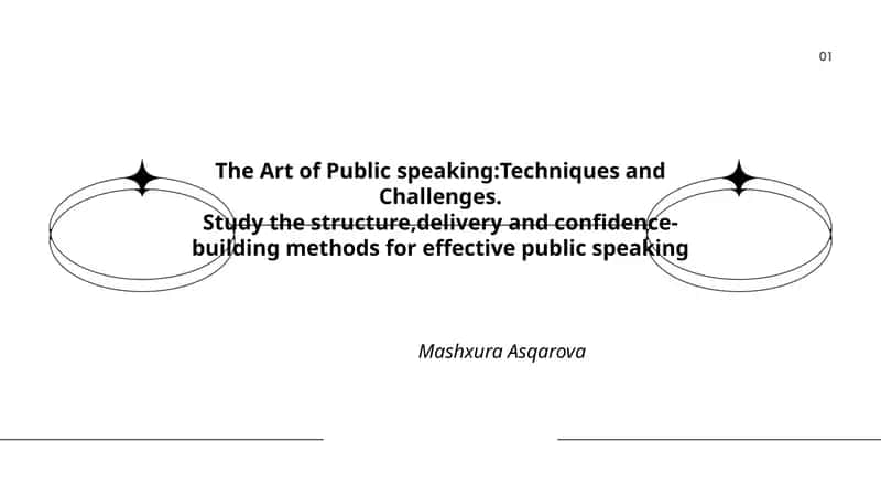 The Art of Public speaking:Techniques and Challenges 1