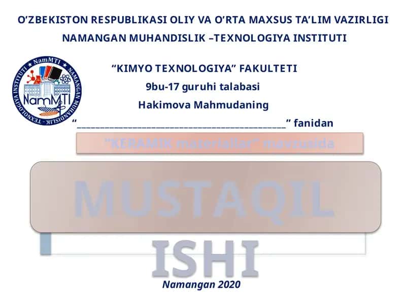 KERAMIK MATERIALLAR 1