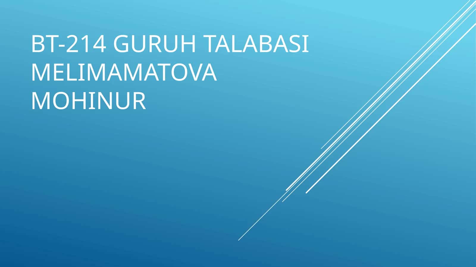 FERMENTLARNI XALQARO TASNIFLASH TAMOYILI 1