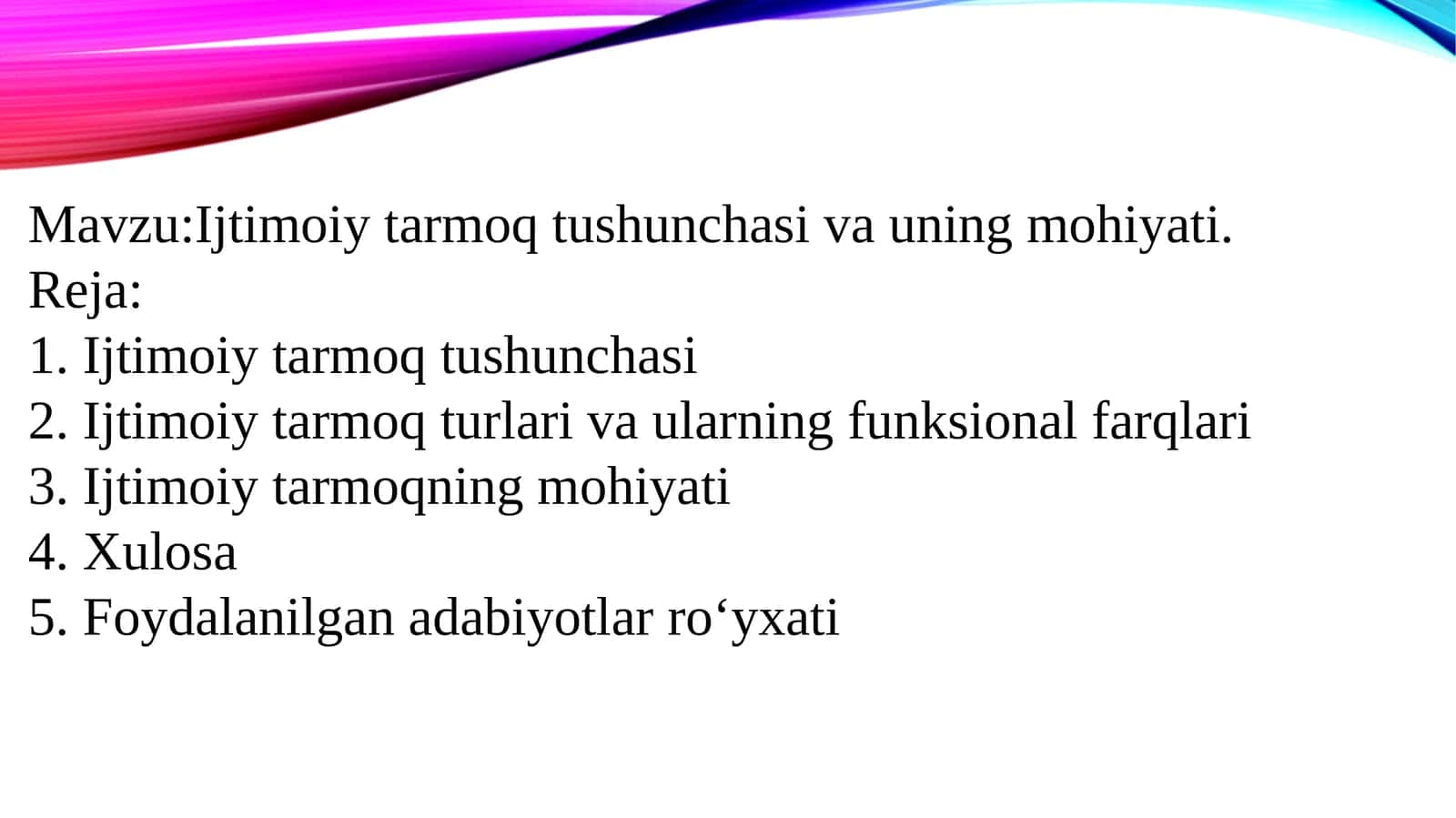 Ijtimoiy tarmoq tushunchasi va uning mohiyati 1
