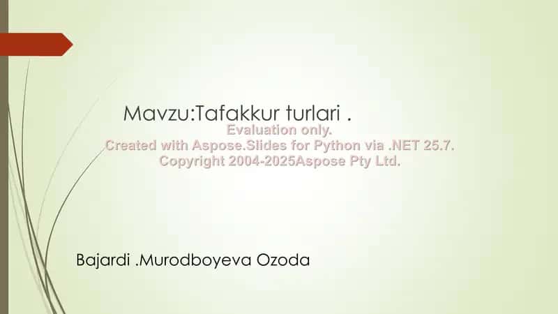 Tafakkur turlari 1