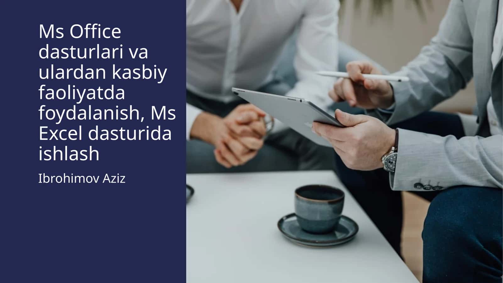 Ms Office dasturlari va ulardan kasbiy faoliyatda foydalanish, Ms Excel dasturida ishlash 1