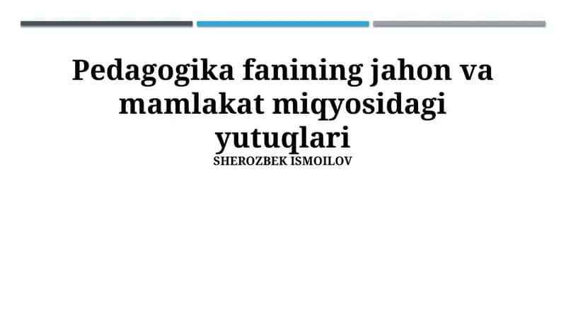 Milliy Miqyosdagi Pedagogika Yutuqlari 1