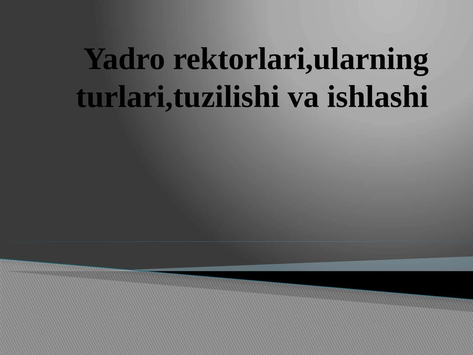 Yadro Reaktori 1