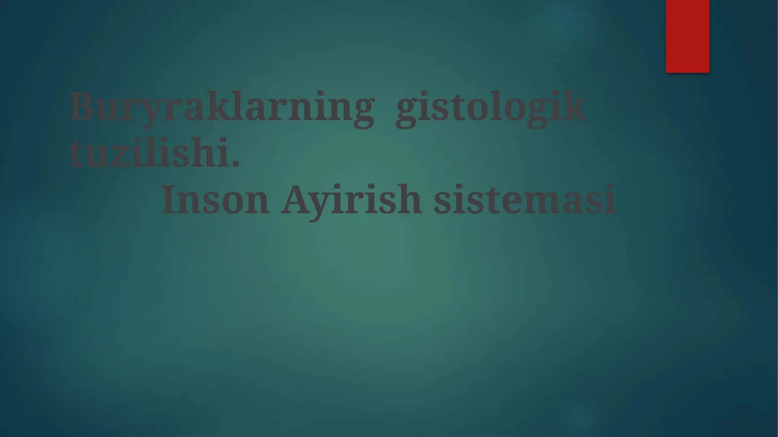 Inson Ayirish Sistemasi 1