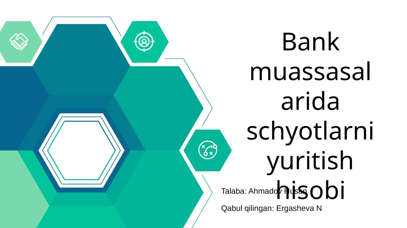 Bank muassasalarida schyotlarni yuritish hisobi 1