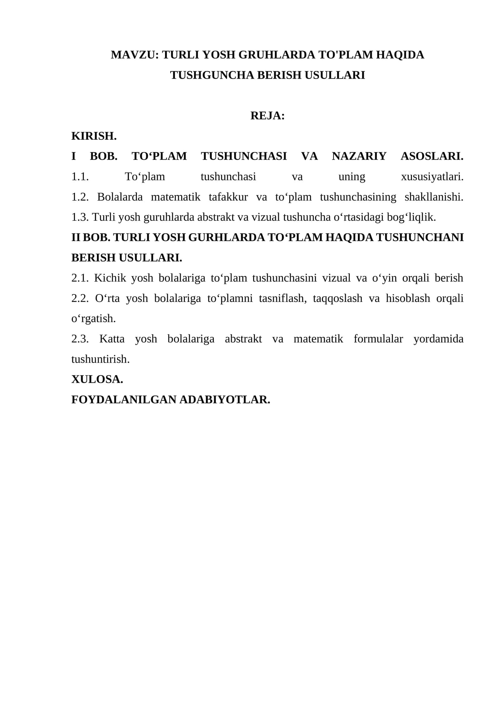 TURLI YOSH GRUHLARDA TO'PLAM HAQIDA TUSHGUNCHA BERISH USULLARI 1