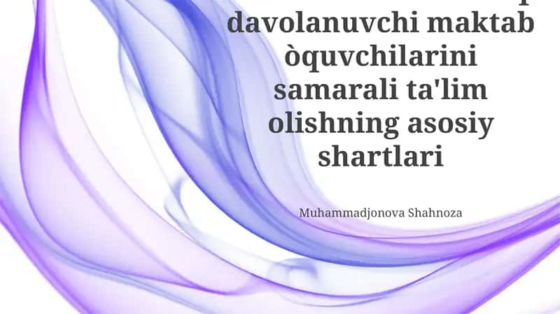 Moslashtirilgan o'quv dasturlari 1