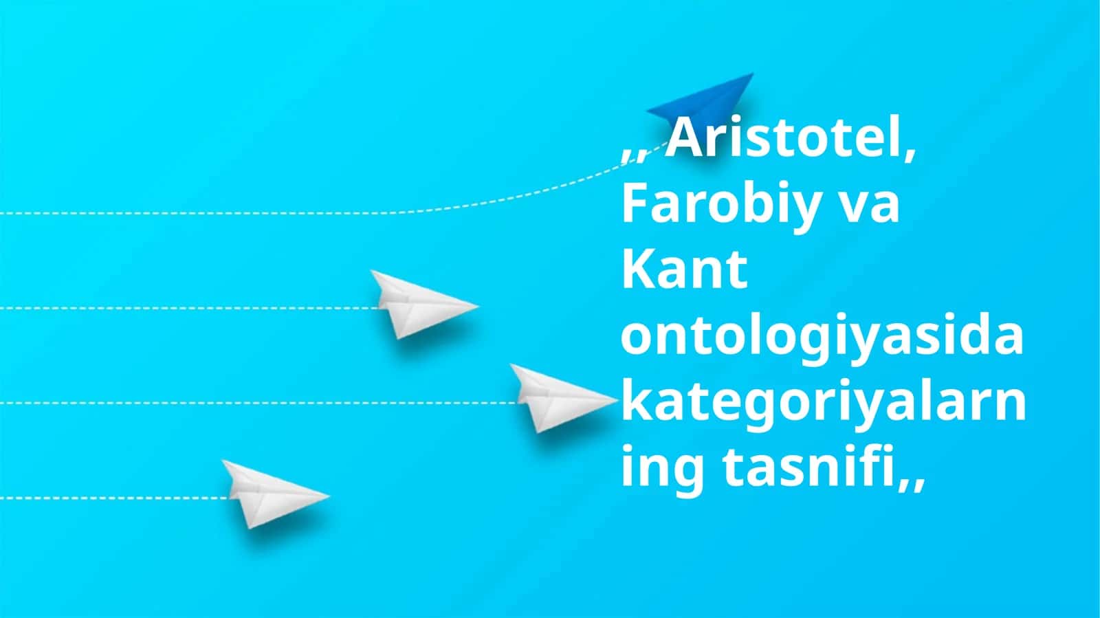 Kant ontologiyasidagi kategoriyalar tasnifi 1