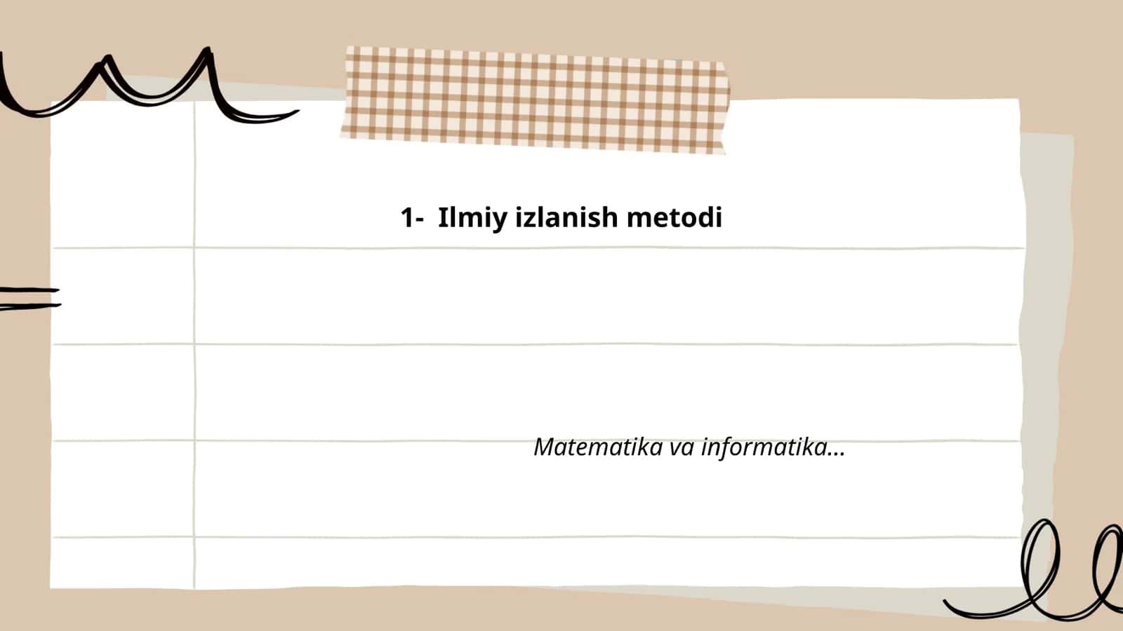 Ilmiy izlanish metodi 1