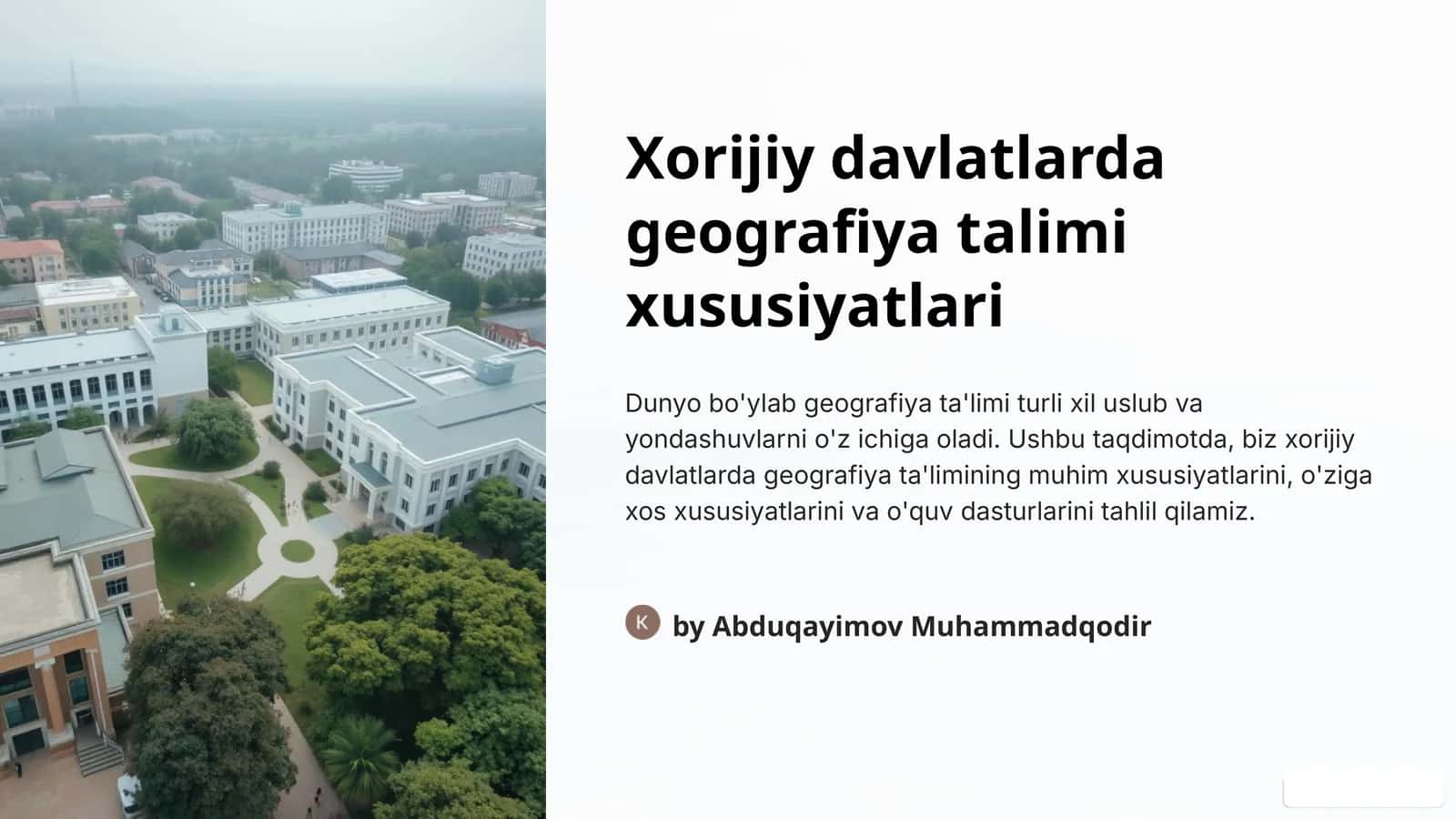 Amerika Qo'shma Shtatlarida Geografiya Ta'limi 1