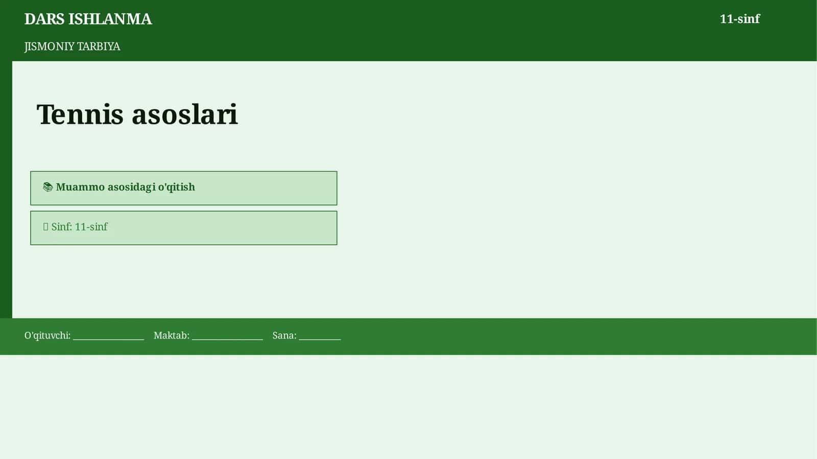 Tennis asoslari 1