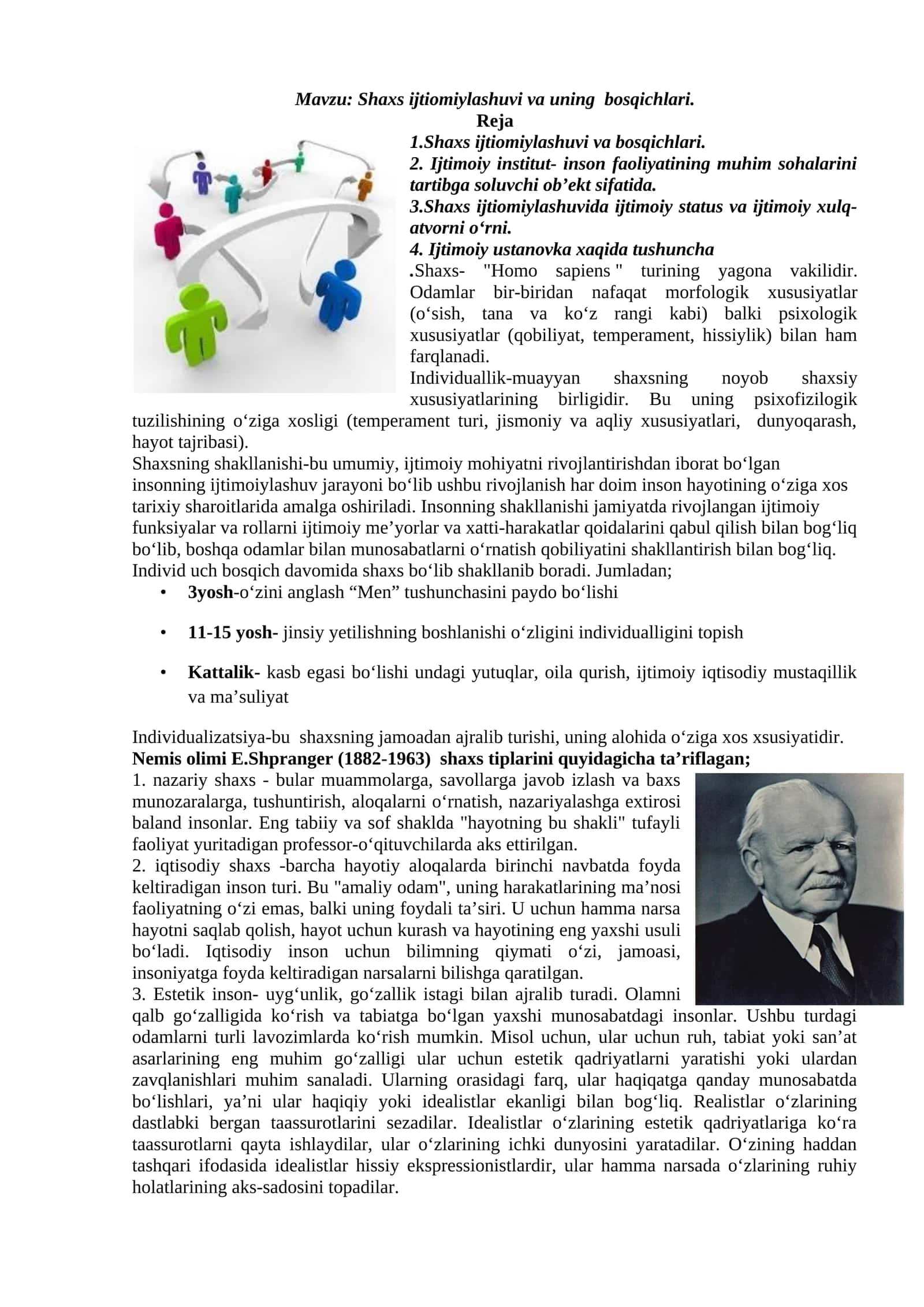 Shaxs ijtiomiylashuvi va uning bosqichlari 1