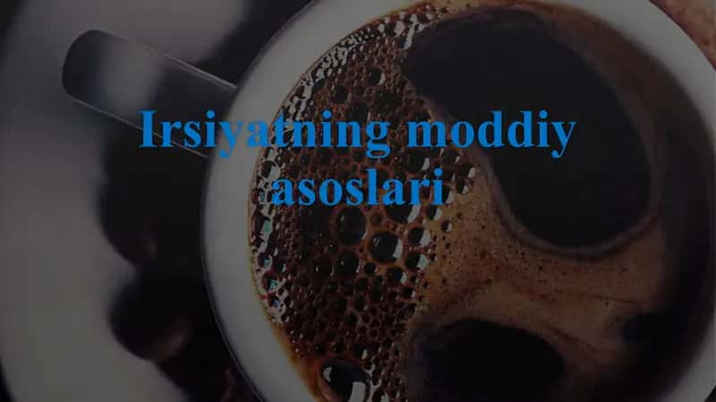 Irsiyatning moddiy asoslari 1