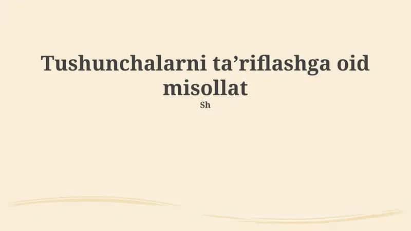 Tushuncha taʼriflash 1