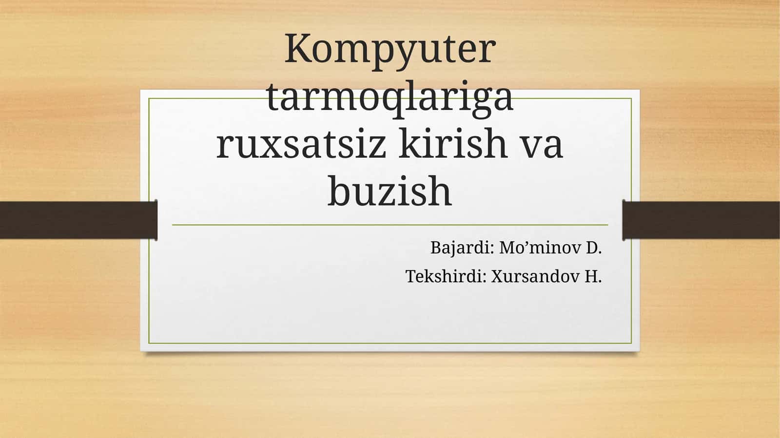 Kompyuter tarmoqlariga ruxsatsiz ulanish 1