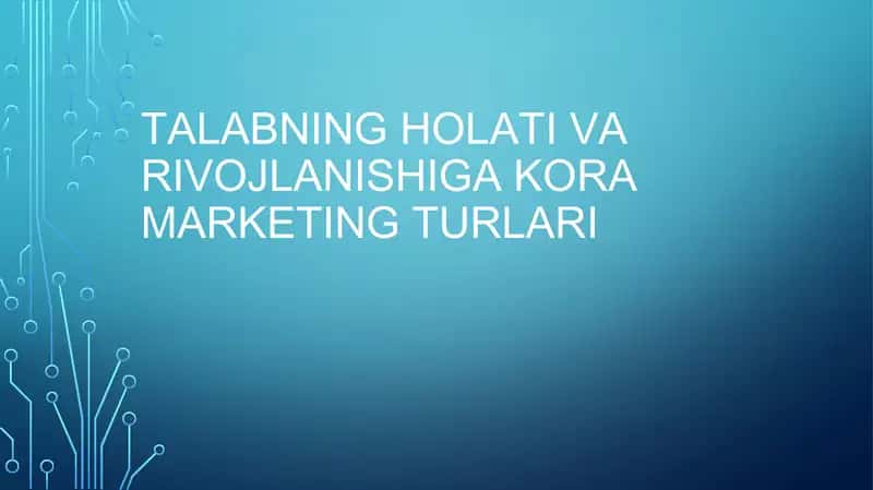 Marketing turlari 1