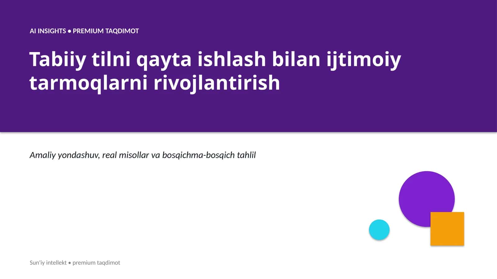 AI INSIGHTS • PREMIUM TAQDIMOT 1