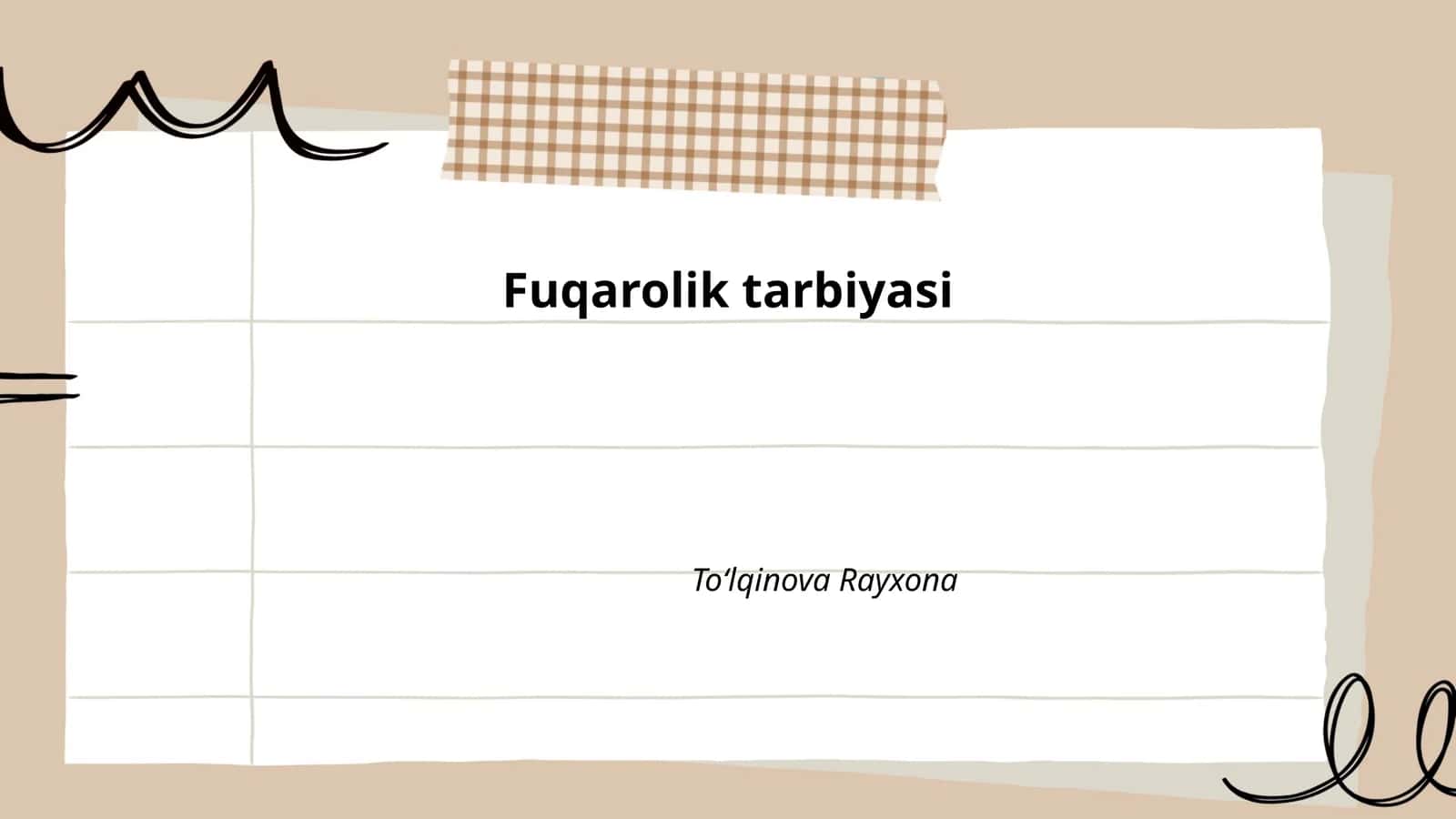 Fuqarolik tarbiyasi 1