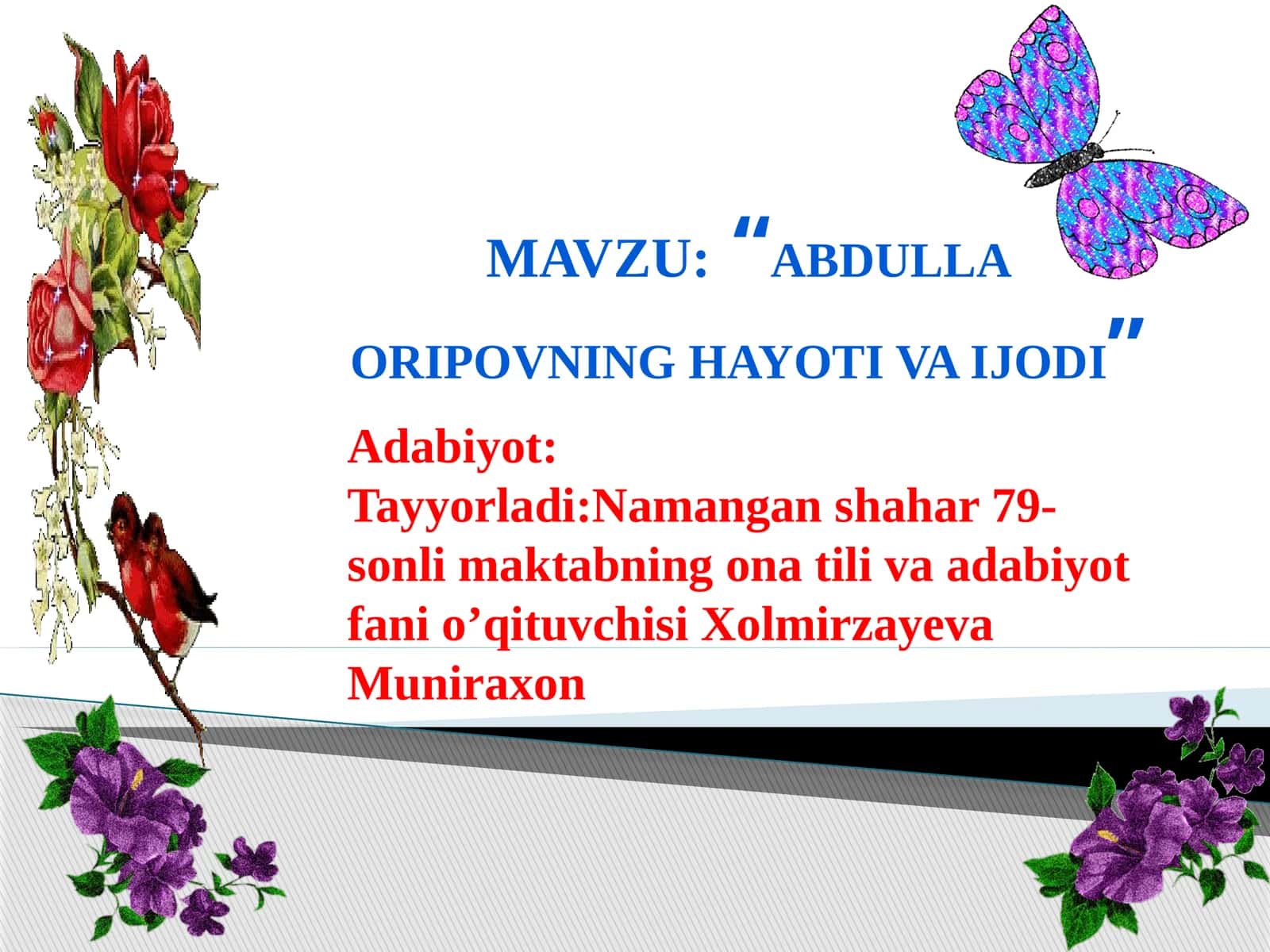 Abdulla Oripovning hayoti va ijodi 1