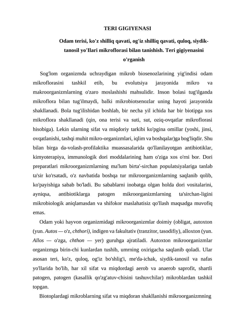 TERI GIGIYENASI 1
