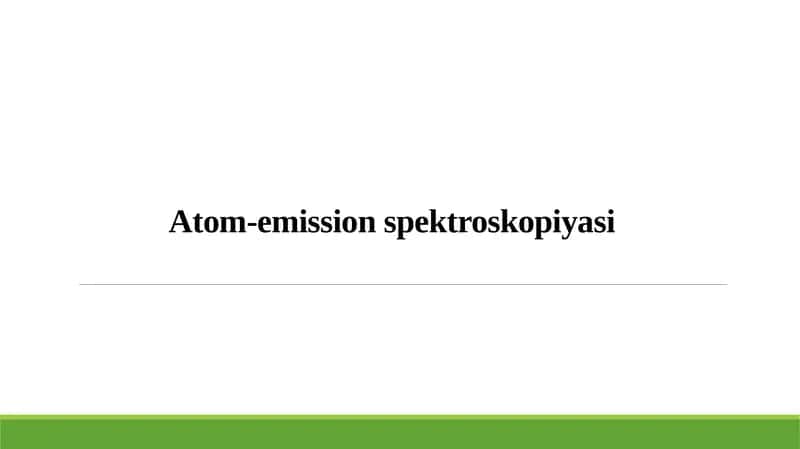 Atom-emission spektroskopiya 1