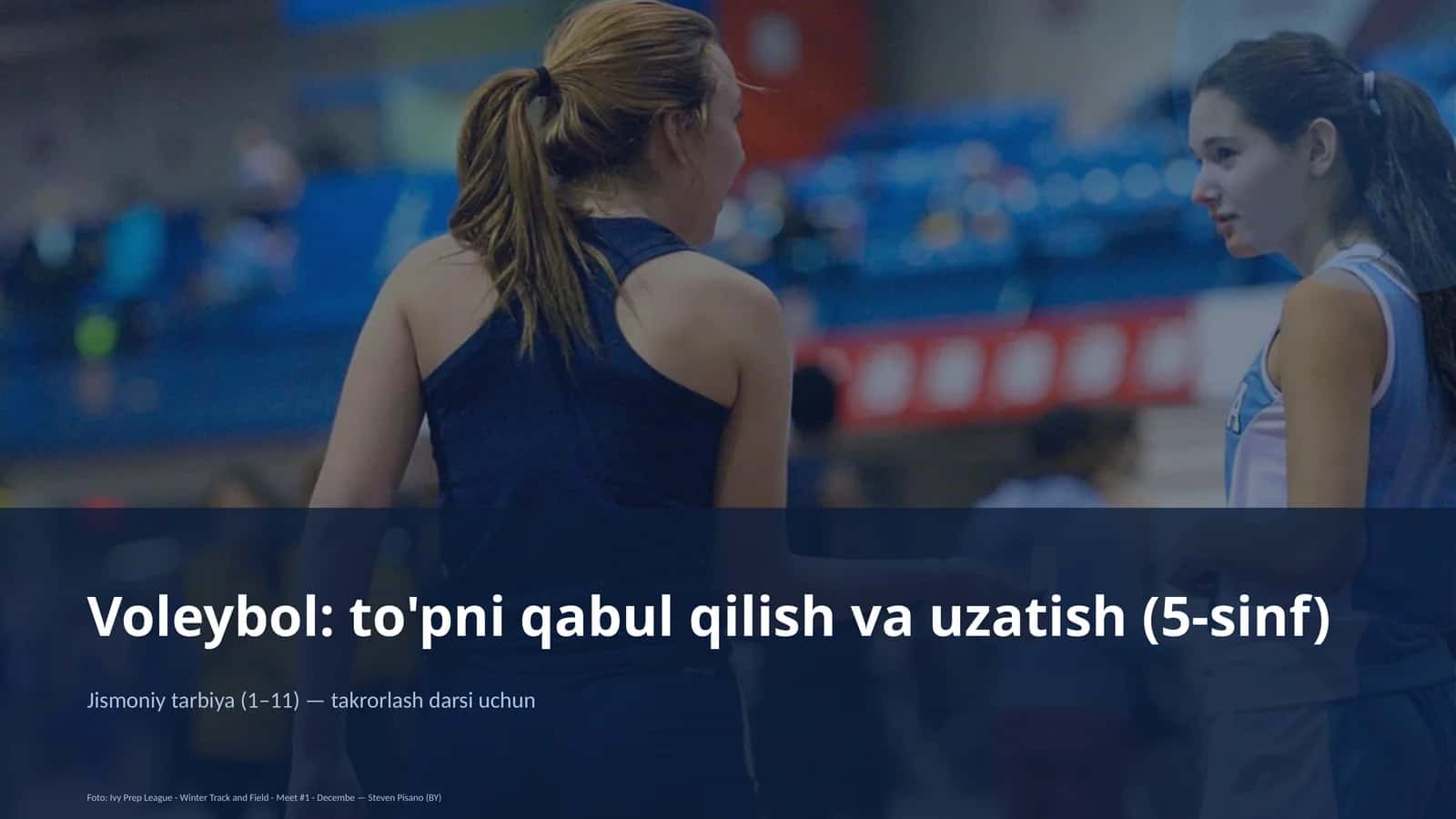 Voleybol: to'pni qabul qilish va uzatish (5-sinf) 1