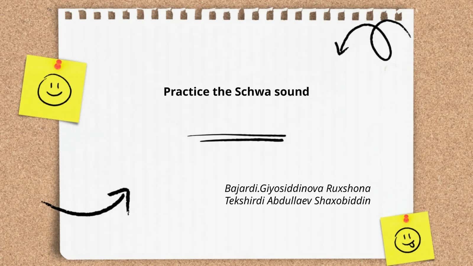 Practice the Schwa sound 1