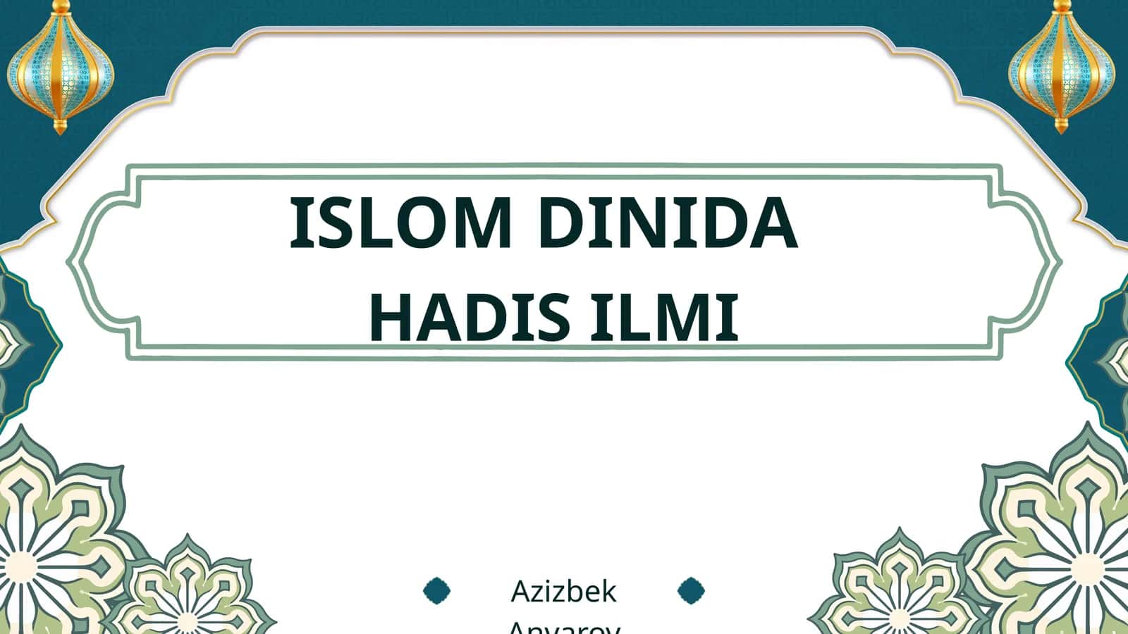 HADIS ILMI 1