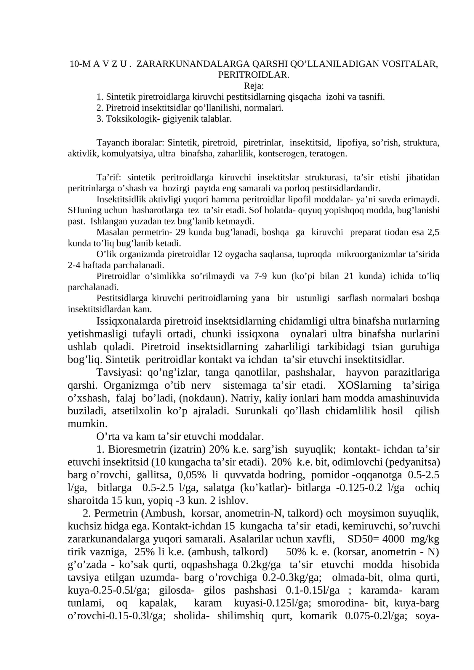 Sintetik piretroidlar 1