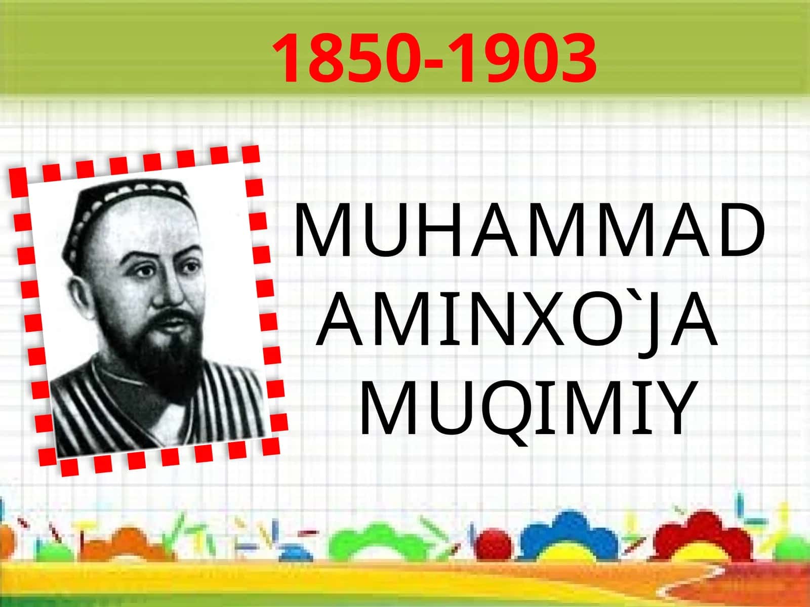 5-sinf Adabiyot Muhammad Aminxo'ja Muqimiy dars taqdimot 1