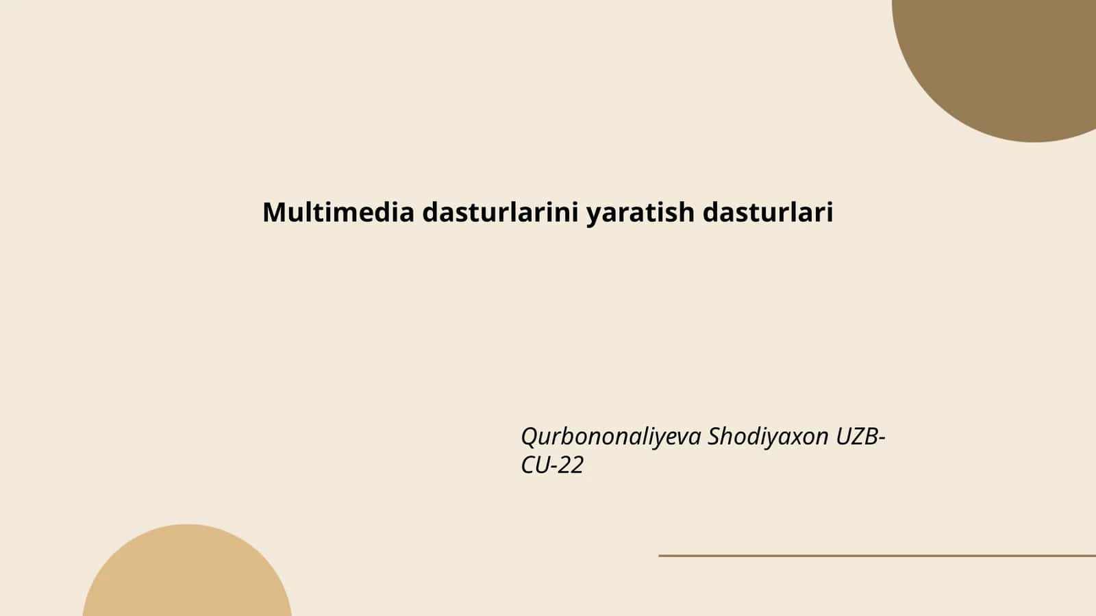 Multimedia dasturlarini yaratish dasturlari 1
