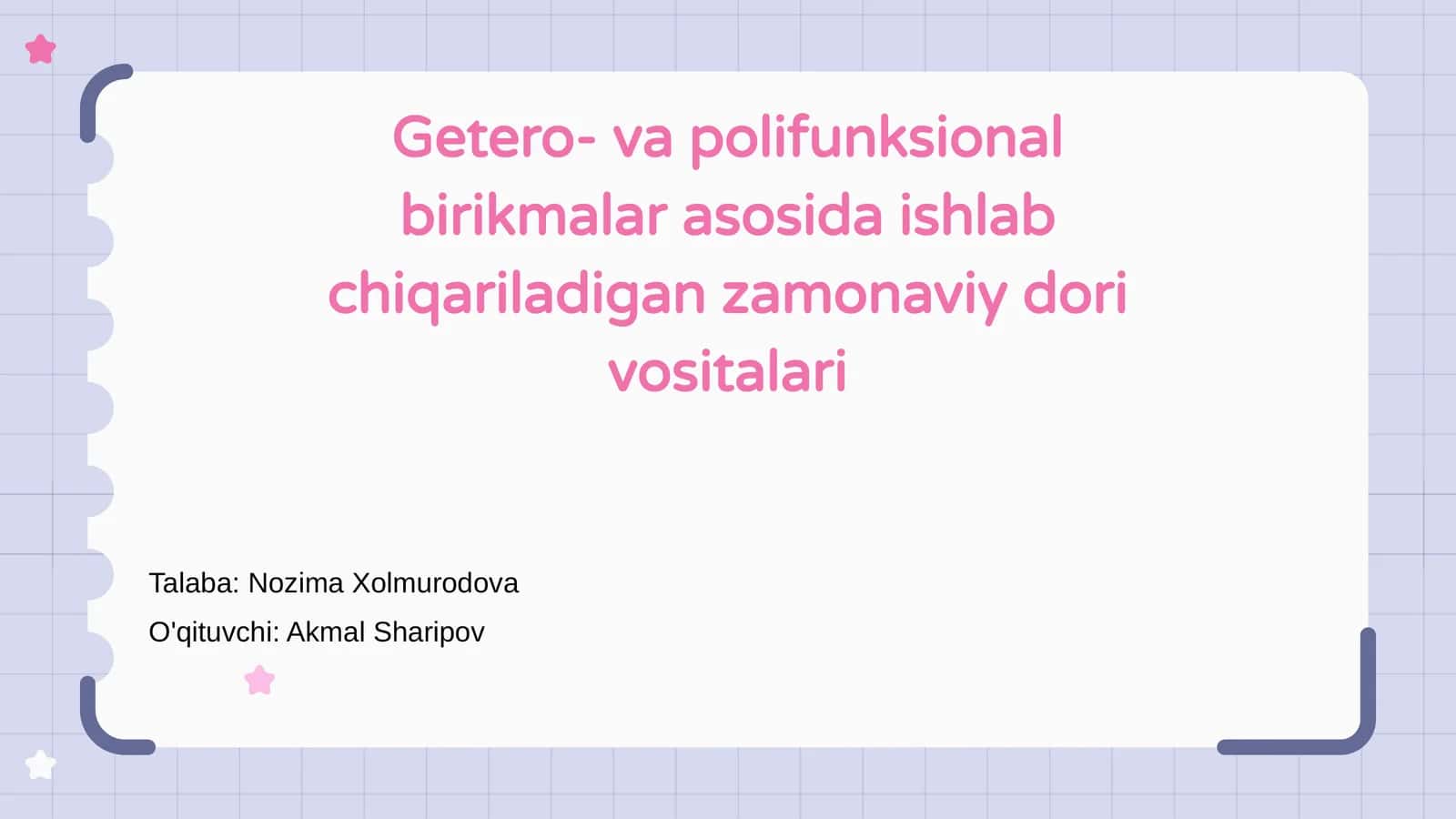 Zamonaviy Dori Vositalari 1