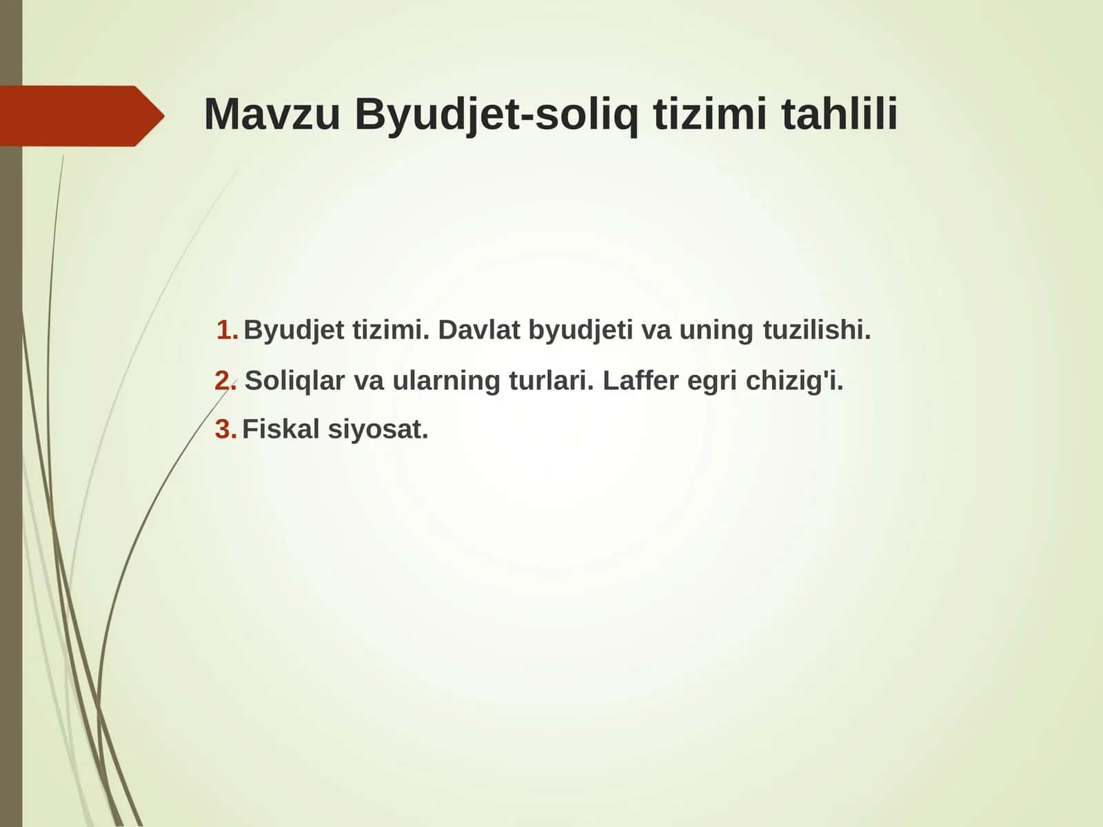 Byudjet-soliq tizimi tahlili 1