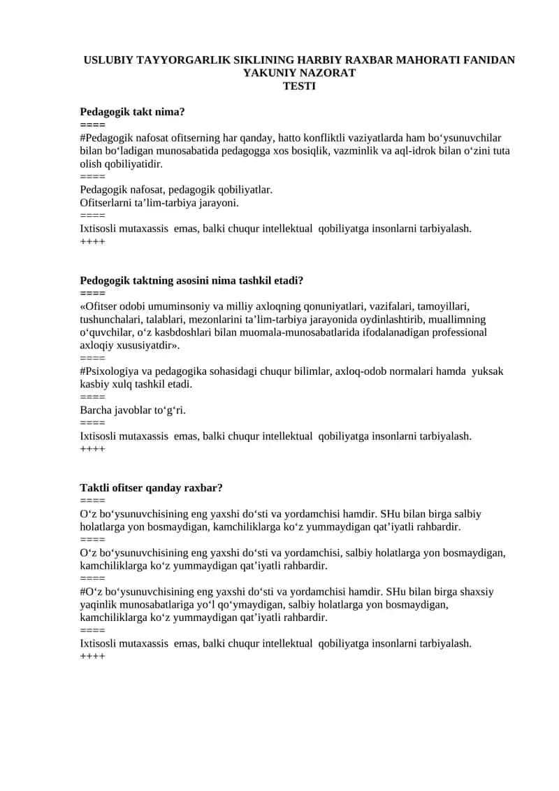 Pedagogik Takt Nima? 1
