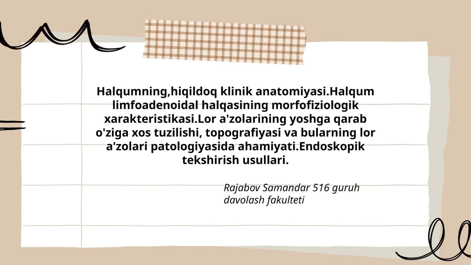 Halqumning, hiqildoq klinik anatomiyasi 1
