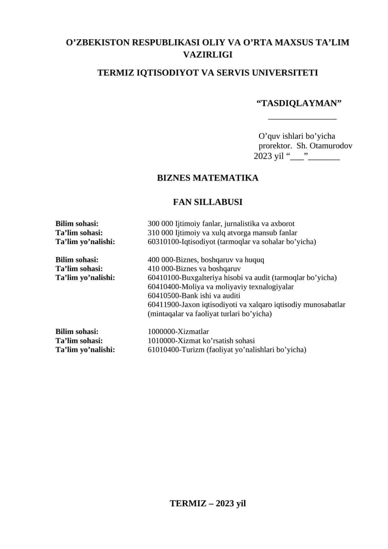 Biznes matematika 1