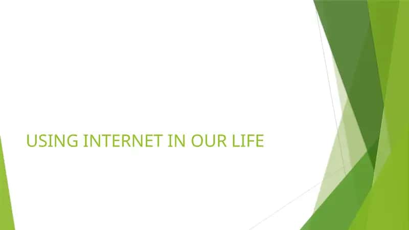 USING INTERNET IN OUR LIFE 1