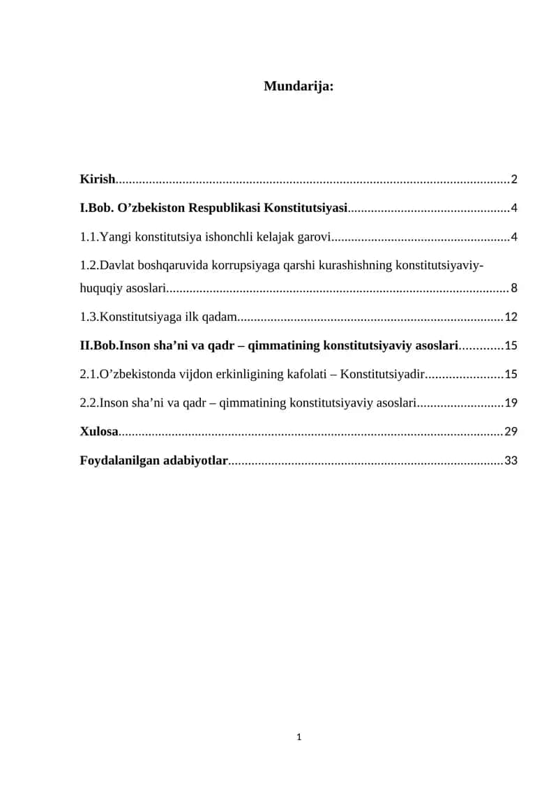Davlat boshqaruvida Korrupsiyaga qarshi kurashishning huquqiy asoslari 1