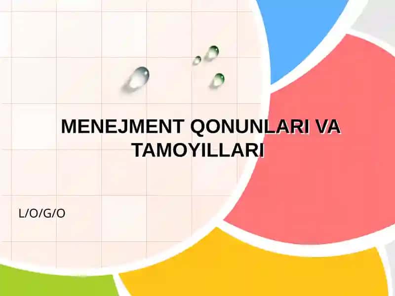 MENEJMENT QONUNLARI VA TAMOYILLARI