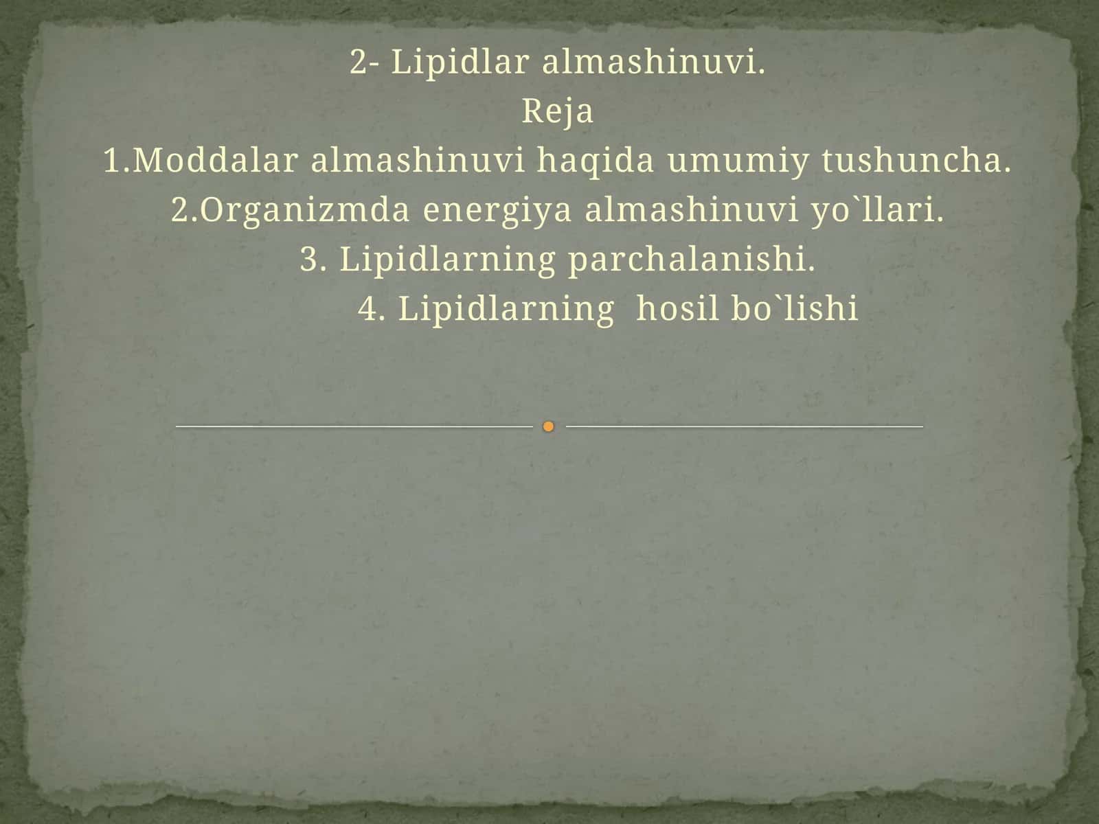 Lipidlar almashinuvi 1