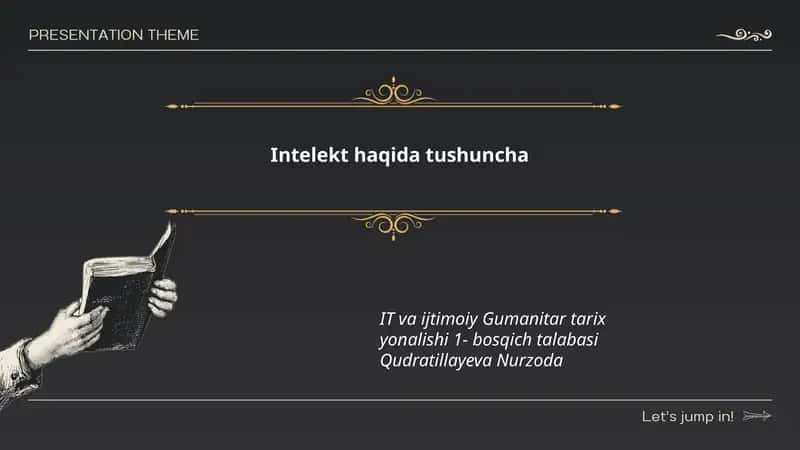 Intelekt haqida tushuncha 1