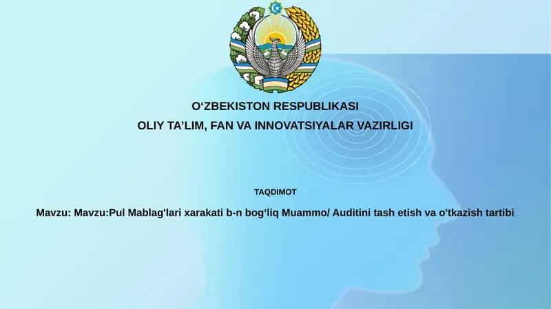 Pul Mablag'larixarakatib-nbogʻliqMuammo/Auditinitashetishvao'tkazishtartibi 1