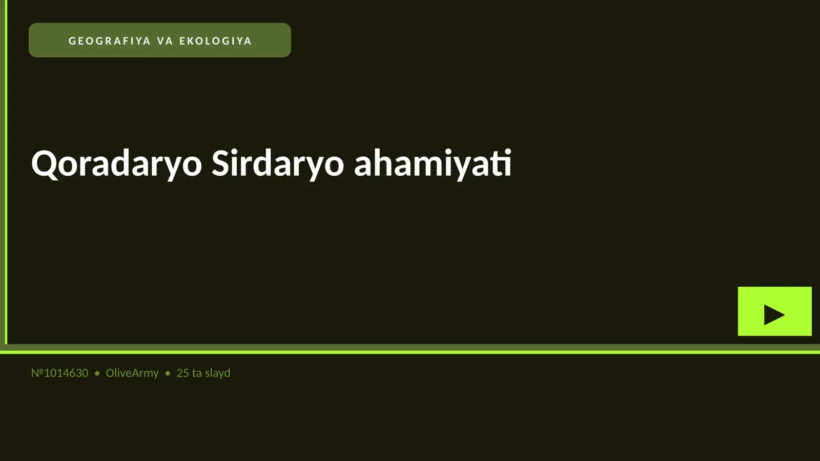 GEOGRAFIYA VA EKOLOGIYA 1