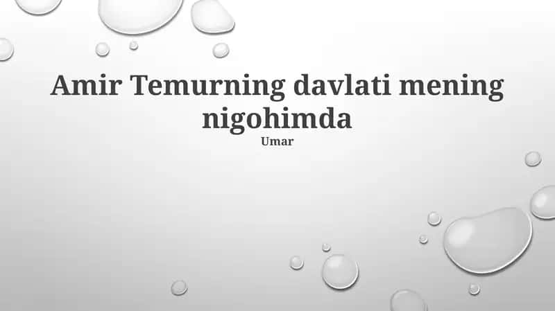 Amir Temur davlati 1
