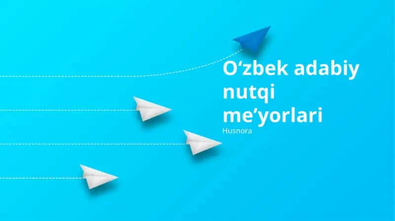 Oʻzbek adabiy nutqi meʼyorlari 1